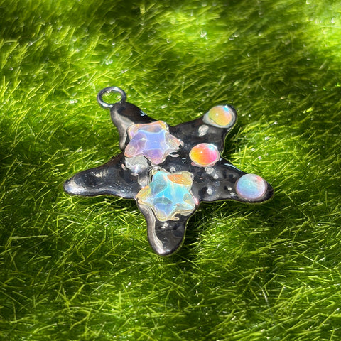 Fossil Star Pendant Charm