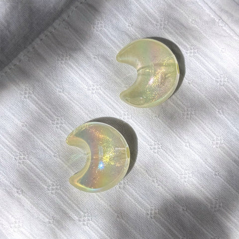 Glow-in-dark Yellow Moon Beads