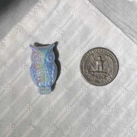 Coated Owl Beads
