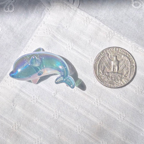 Glittery Dolphin Beads