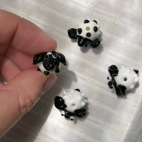 Lampwork Glass Sheep Beads