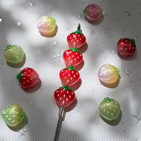 Strawberry Through Hole Beads