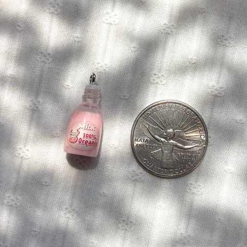 Flavorful Milk Bottle Charm Set