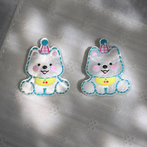 Shimmering Acetate Puppy Beads