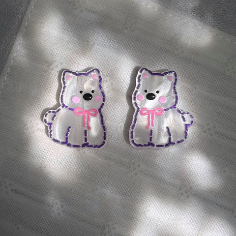 Shimmering Acetate Puppy Beads