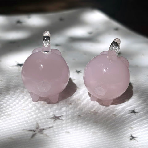 Handmade Glass Piggy Pendant