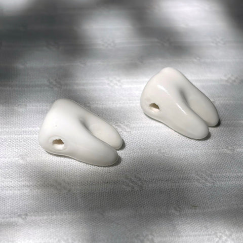 Ceramic Tooth Beads