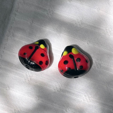 Ceramic Ladybug Beads