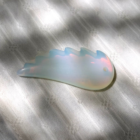 Opalite Angel Wing Necklace Pendant
