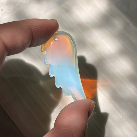 Opalite Angel Wing Necklace Pendant