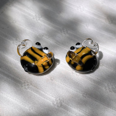 Handmade Glass Bee Beads