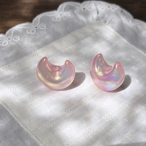 Glow-in-dark Pink Moon Beads