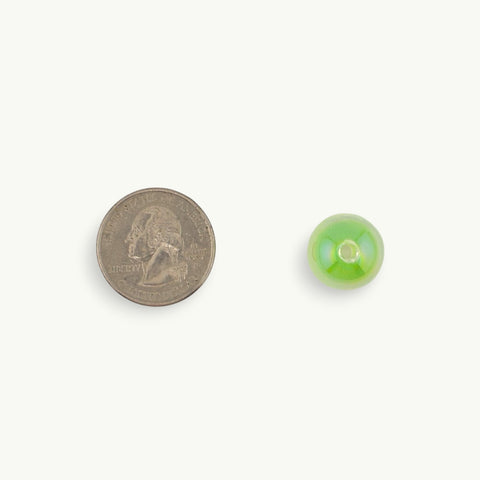 Jelly-Core Round Beads in Green