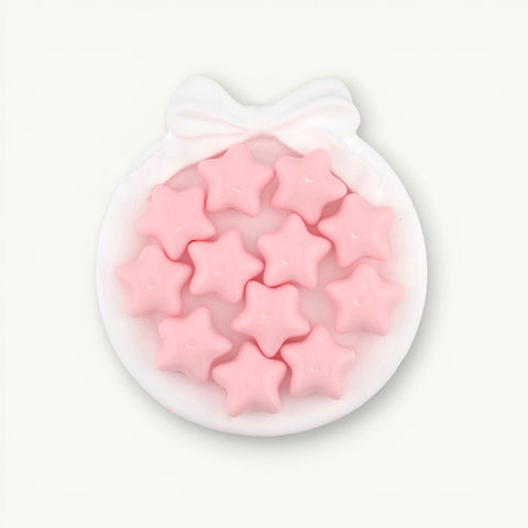 Chunky Star Beads in Pink