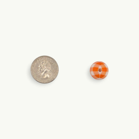 Gingham Round Beads