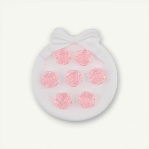 Coated Pink Rose Beads