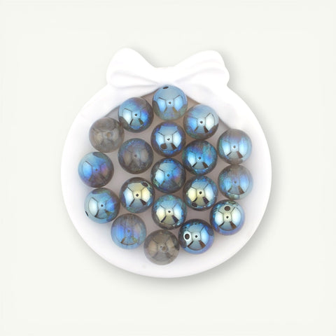 Galaxy Round Beads in Light Gray