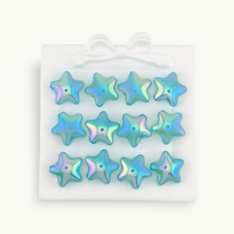 Glow-in-dark Star Beads in Blue