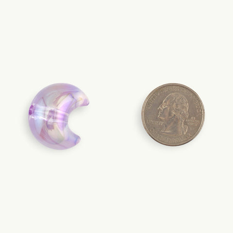 Holographic Purple Moon Beads