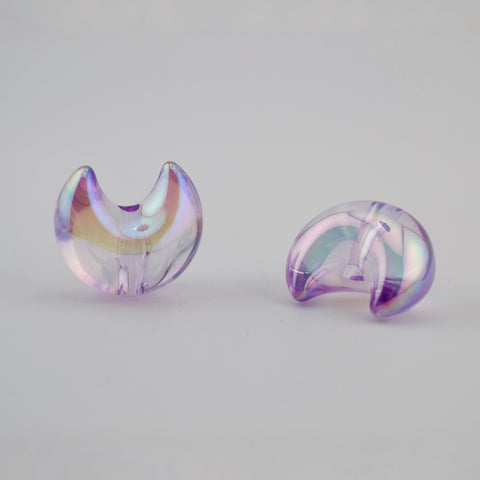 Holographic Purple Moon Beads
