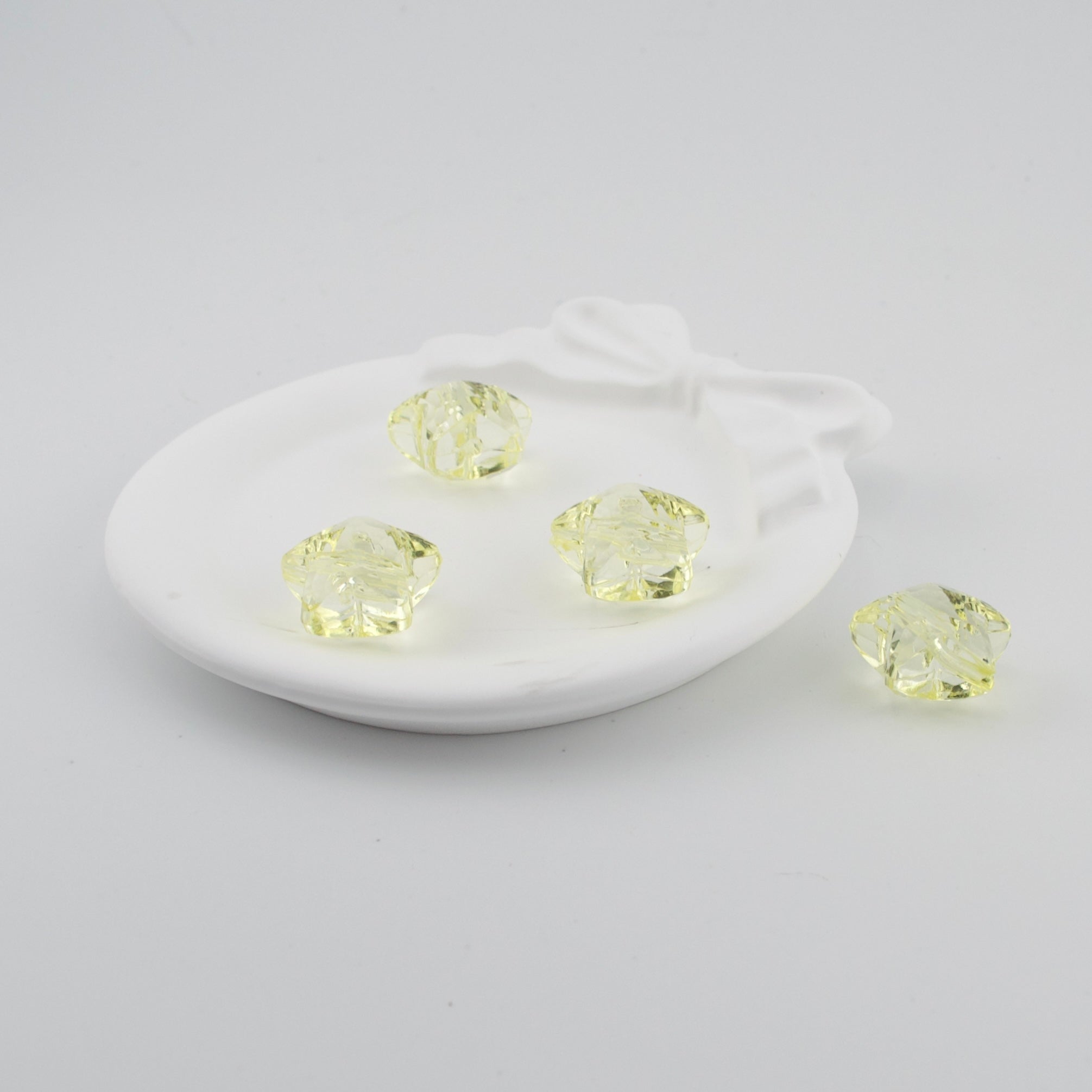 Crystal Chunky Star Beads in Yellow