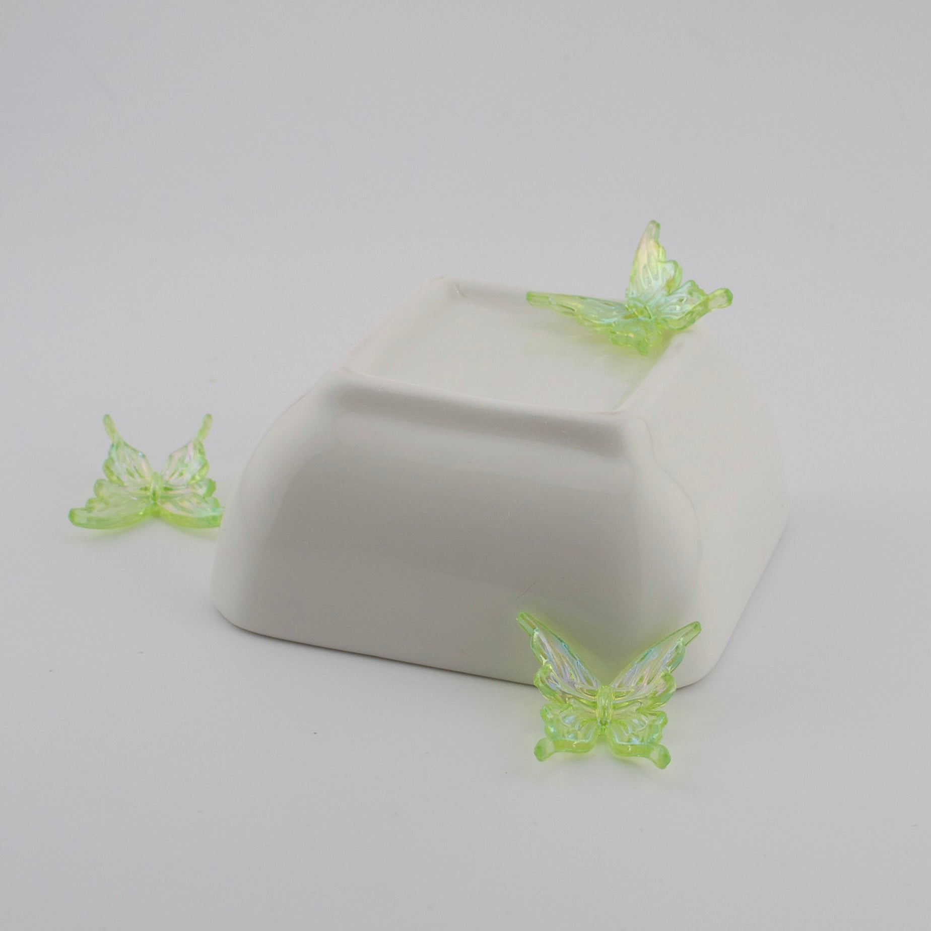 Iridescent Butterfly Beads with Through Hole