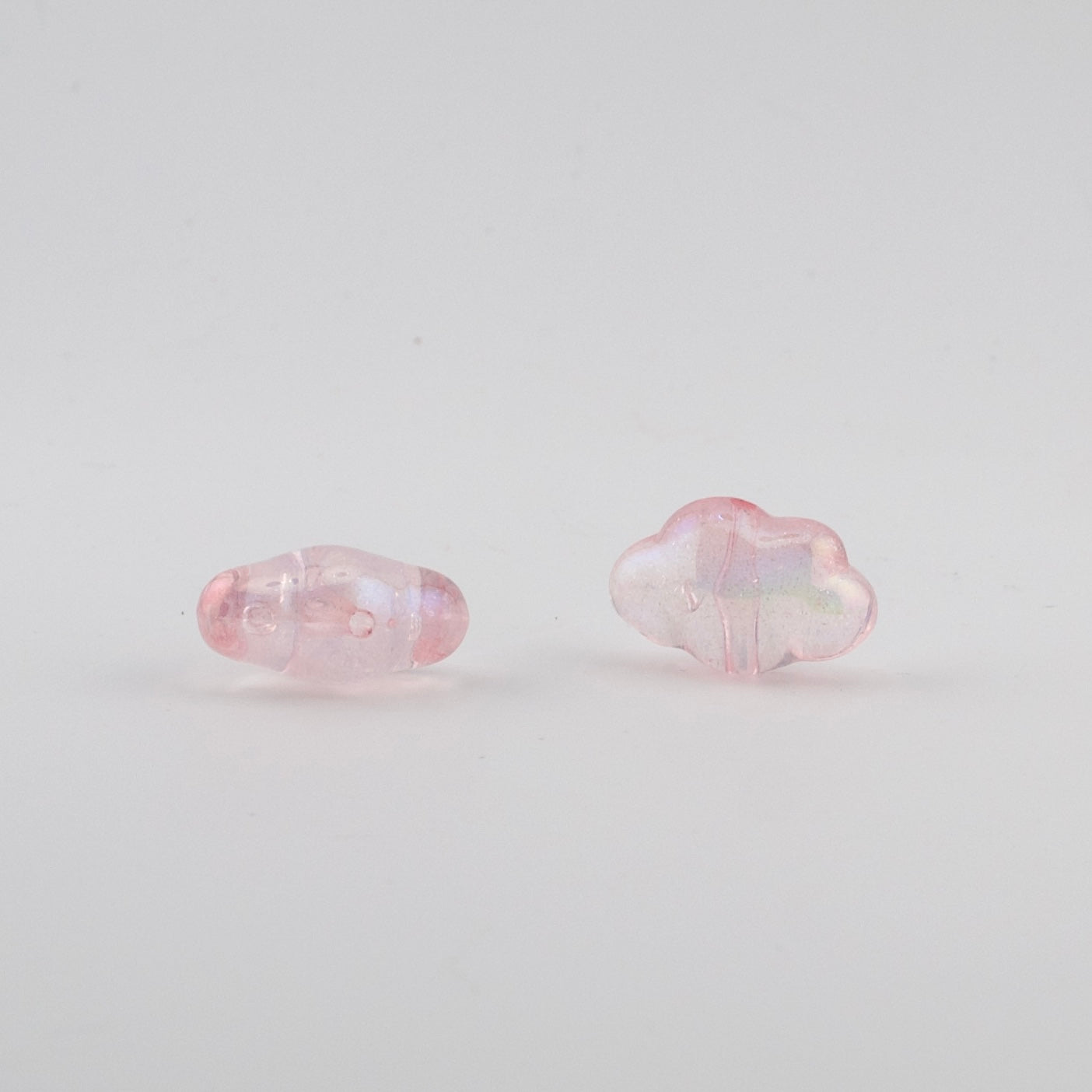 Glittery Cloud Beads with Through Hole