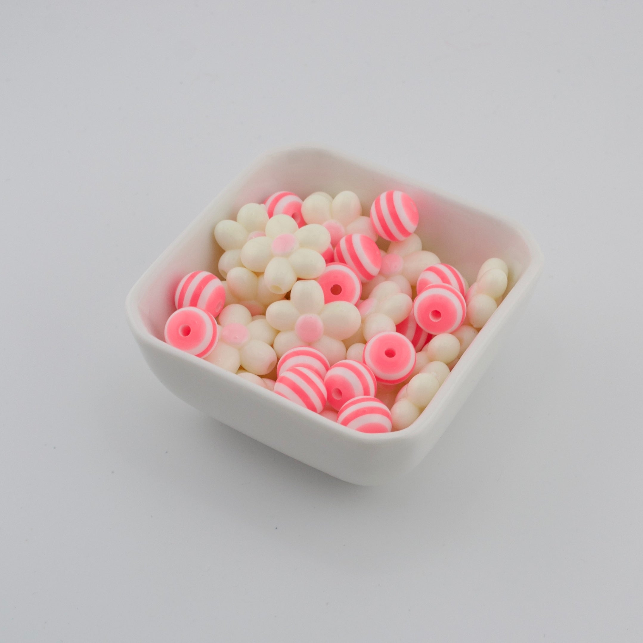 Striped Lollipop Beads with Through Hole