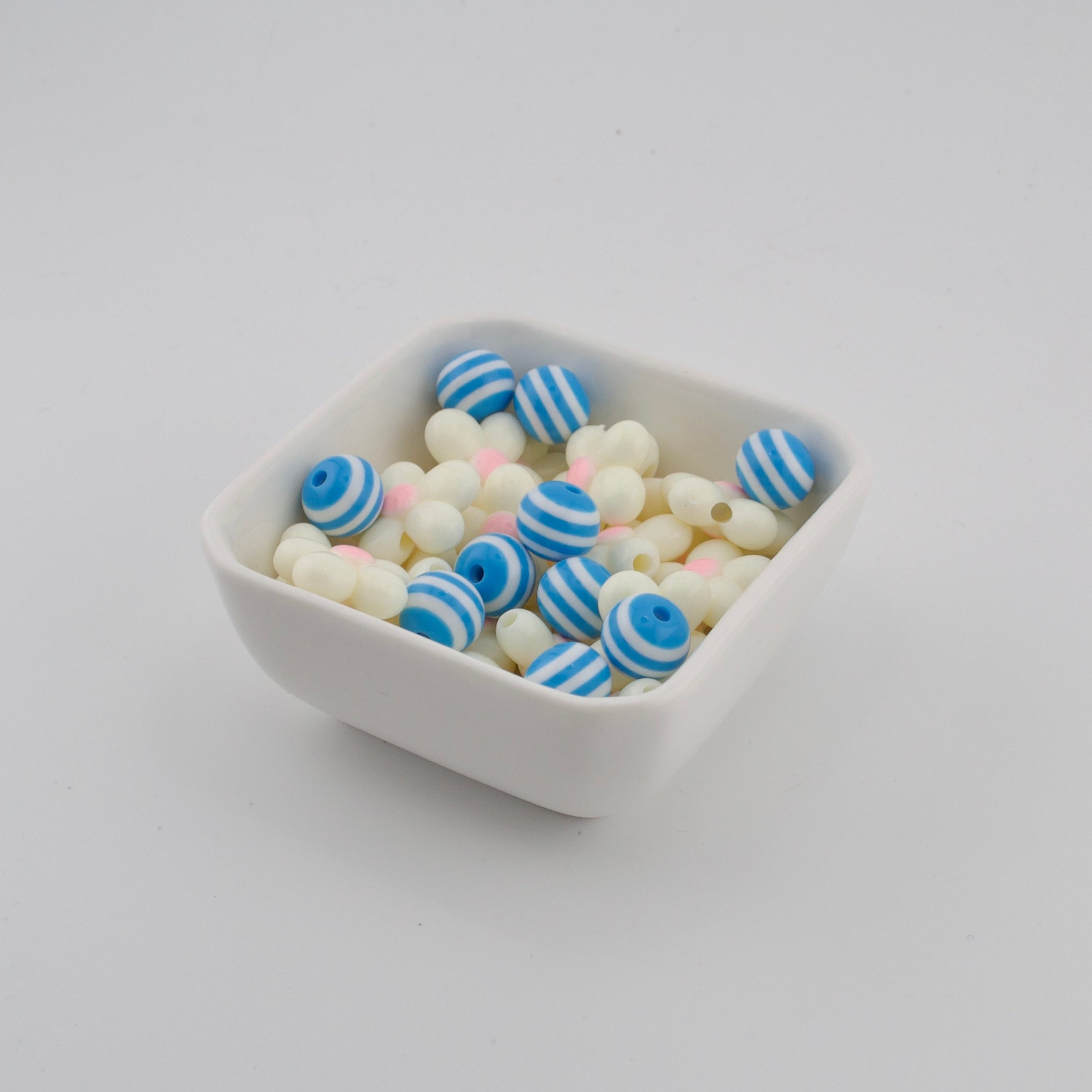 Striped Lollipop Beads with Through Hole