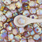 Jelly Effect Flower Beads in Brown