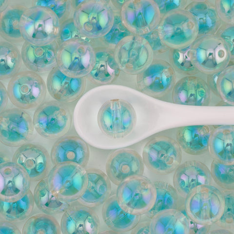 Jelly-Core Round Beads in Blue