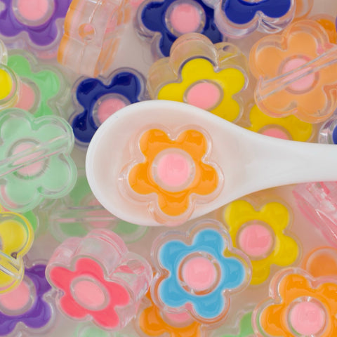 Chunky Jelly Flower Beads