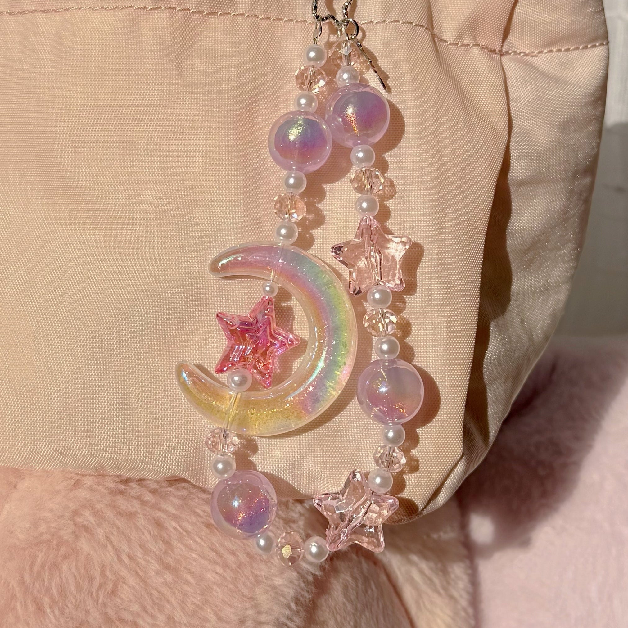 Glittery Chunky Moon Beads