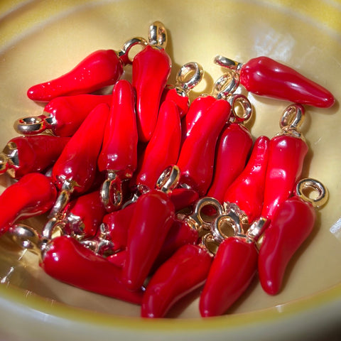Enamel Pepper Pendant Charm