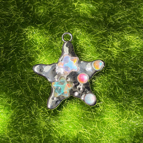 Fossil Star Pendant Charm