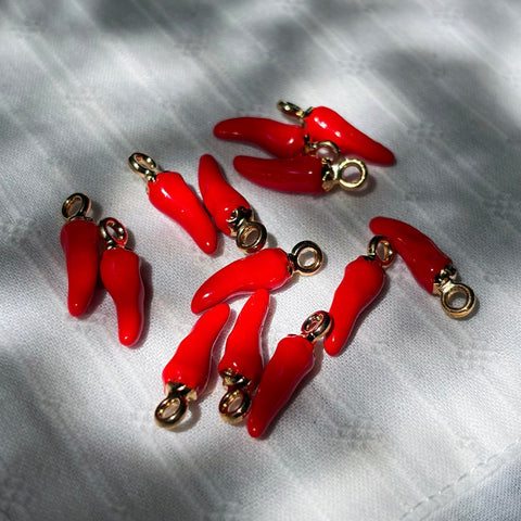 Enamel Pepper Pendant Charm