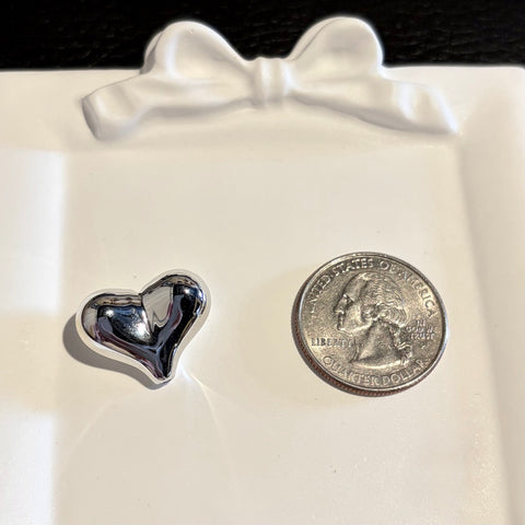 Metallic Heart Beads