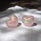 Glow-in-dark Pink Heart Beads