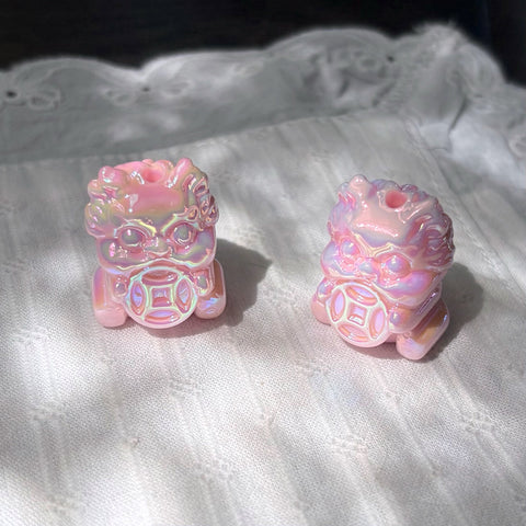 Coated Baby Dragon Beads