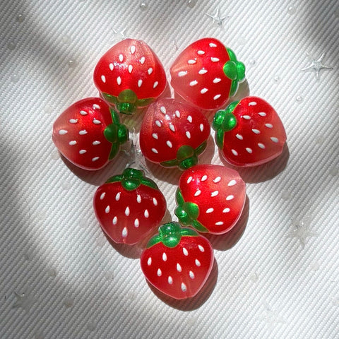 Strawberry Through Hole Beads