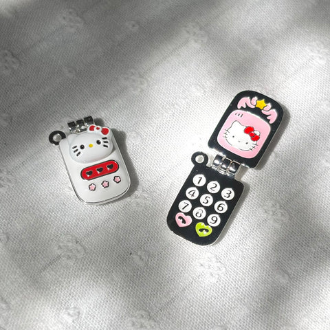 Flipping Cell Phone Charm Pendant
