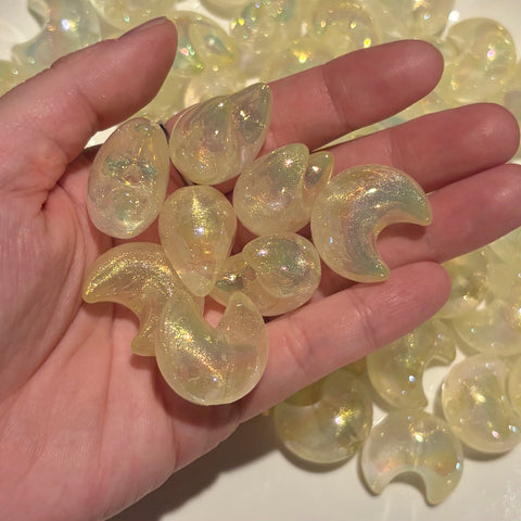 Glow-in-dark Yellow Moon Beads