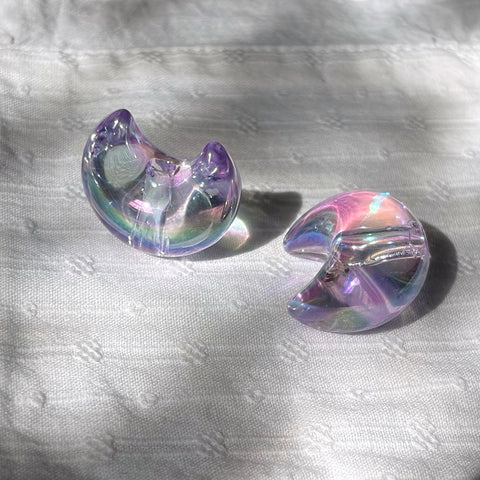 Holographic Purple Moon Beads