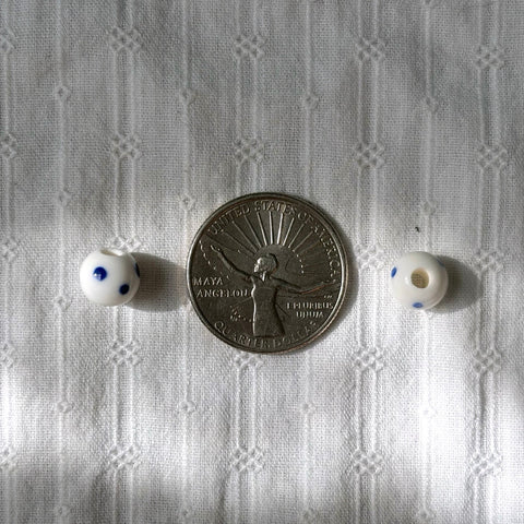 Ceramic Polka Dot Round Beads
