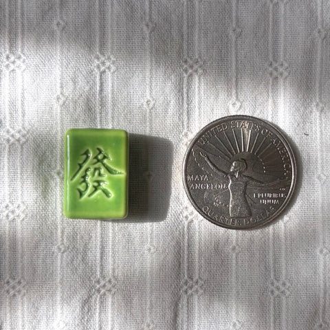 Ceramic Mahjong Tile Beads