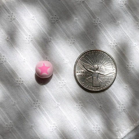 Star Inlay Round Beads