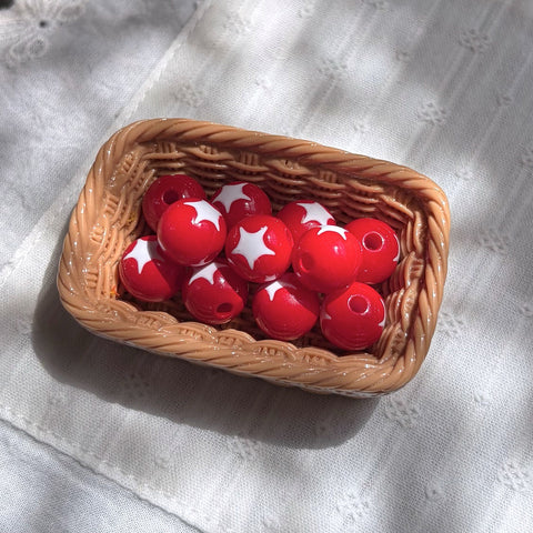 Star Inlay Round Beads