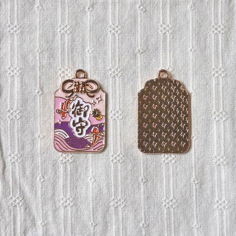 Enamel Omamori Lucky Pendant Charm