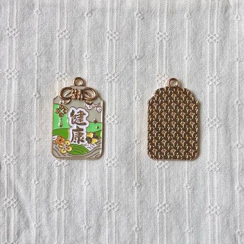 Enamel Omamori Lucky Pendant Charm