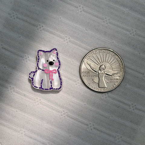 Shimmering Acetate Puppy Beads